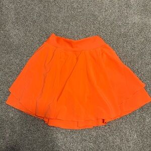 CRZ YOGA Neon Orange Layered Skater Skirt